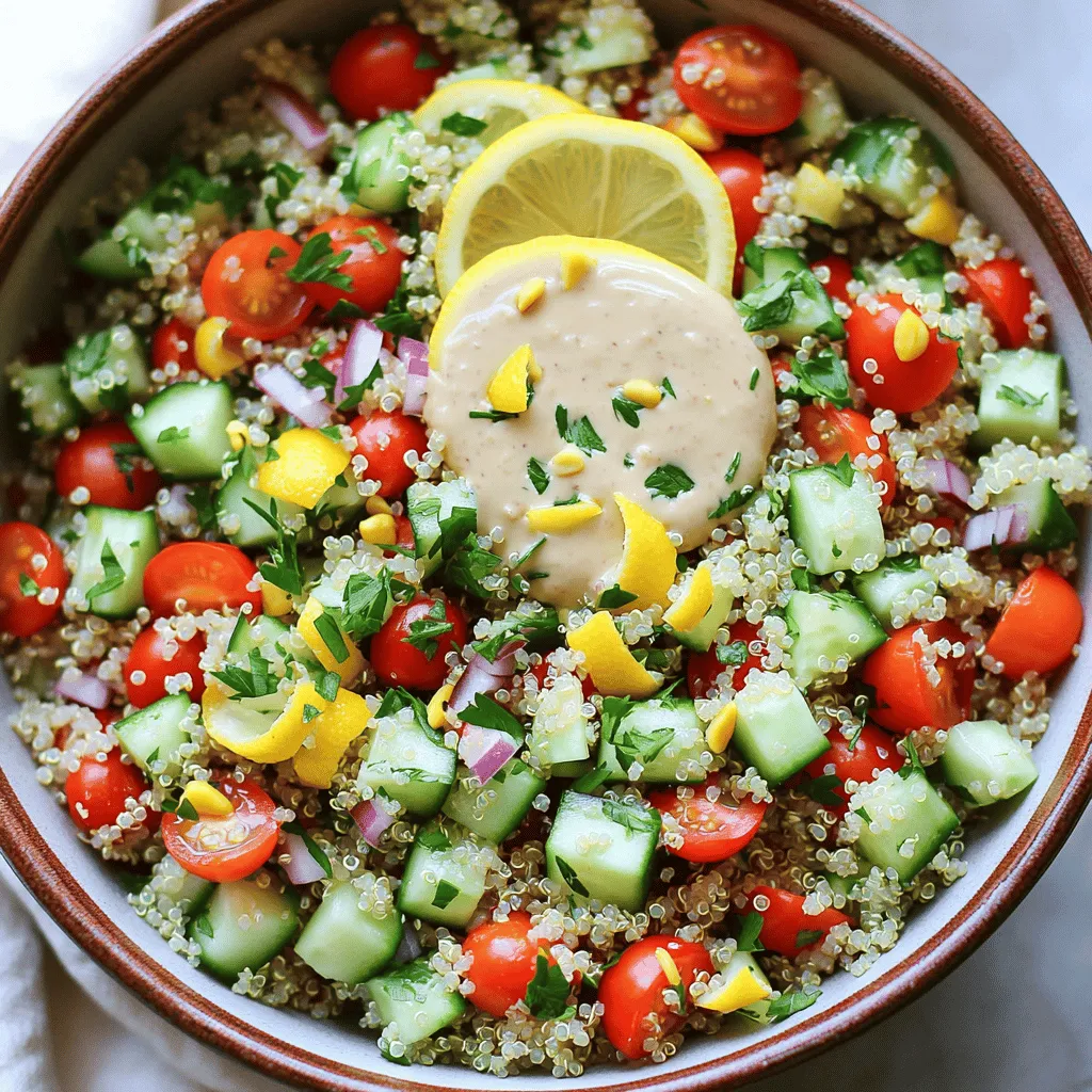 Lemon Tahini Quinoa Salad Fresh and Flavorful Recipe