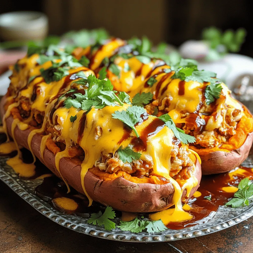BBQ Chicken Stuffed Sweet Potatoes Delightful Recipe