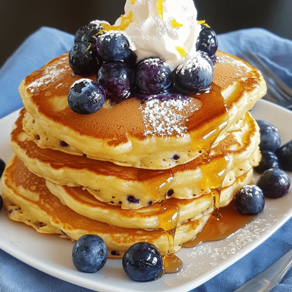 Lemon Blueberry Greek Yogurt Pancakes Delightful Recipe