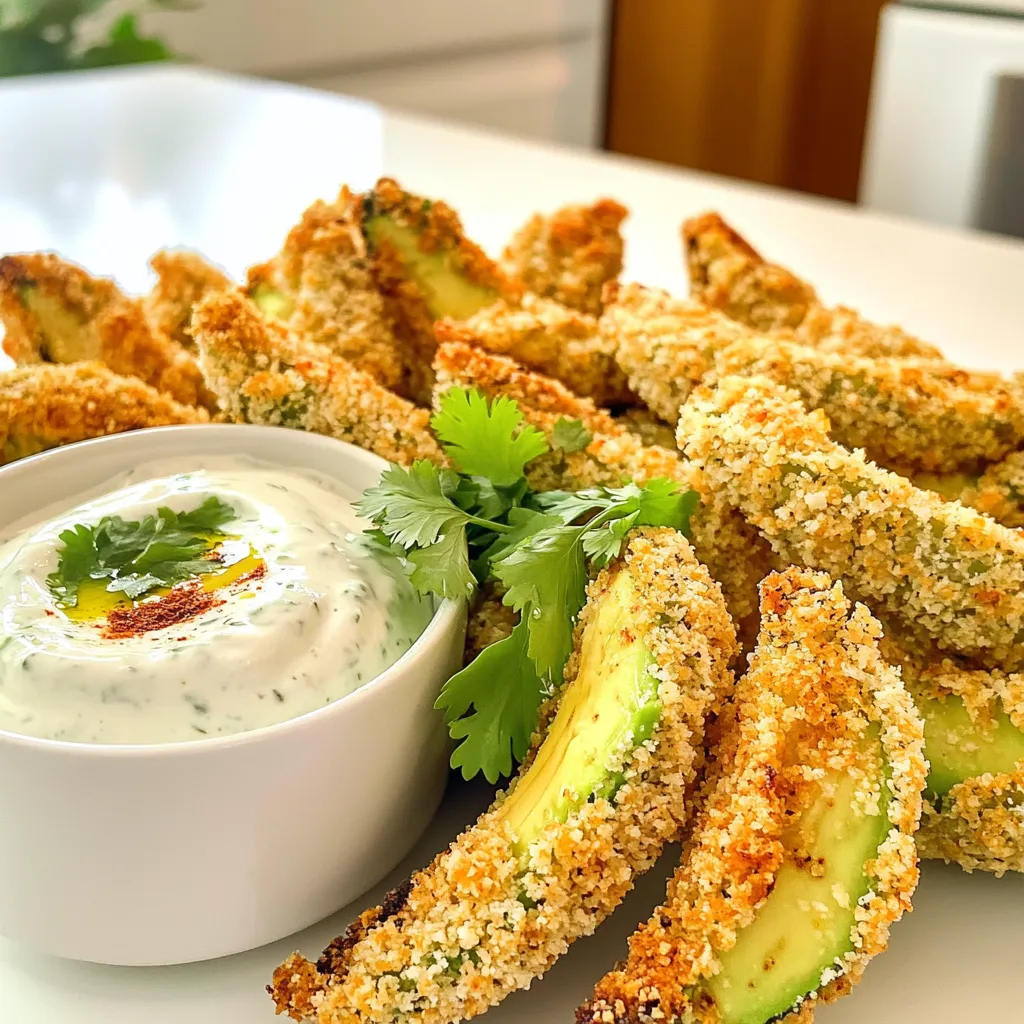 Air Fryer Avocado Fries with Chipotle Dip Delight