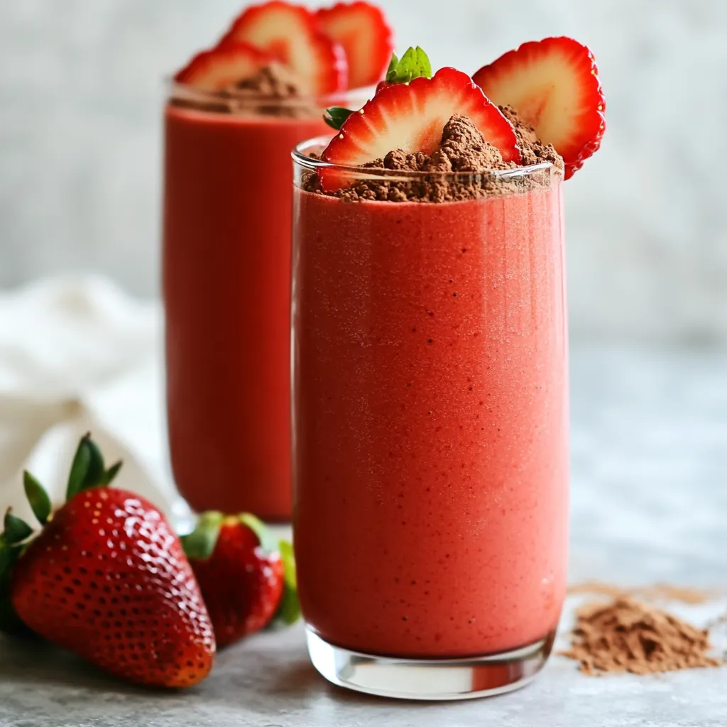 Chocolate Covered Strawberry Smoothie Delightful Recipe