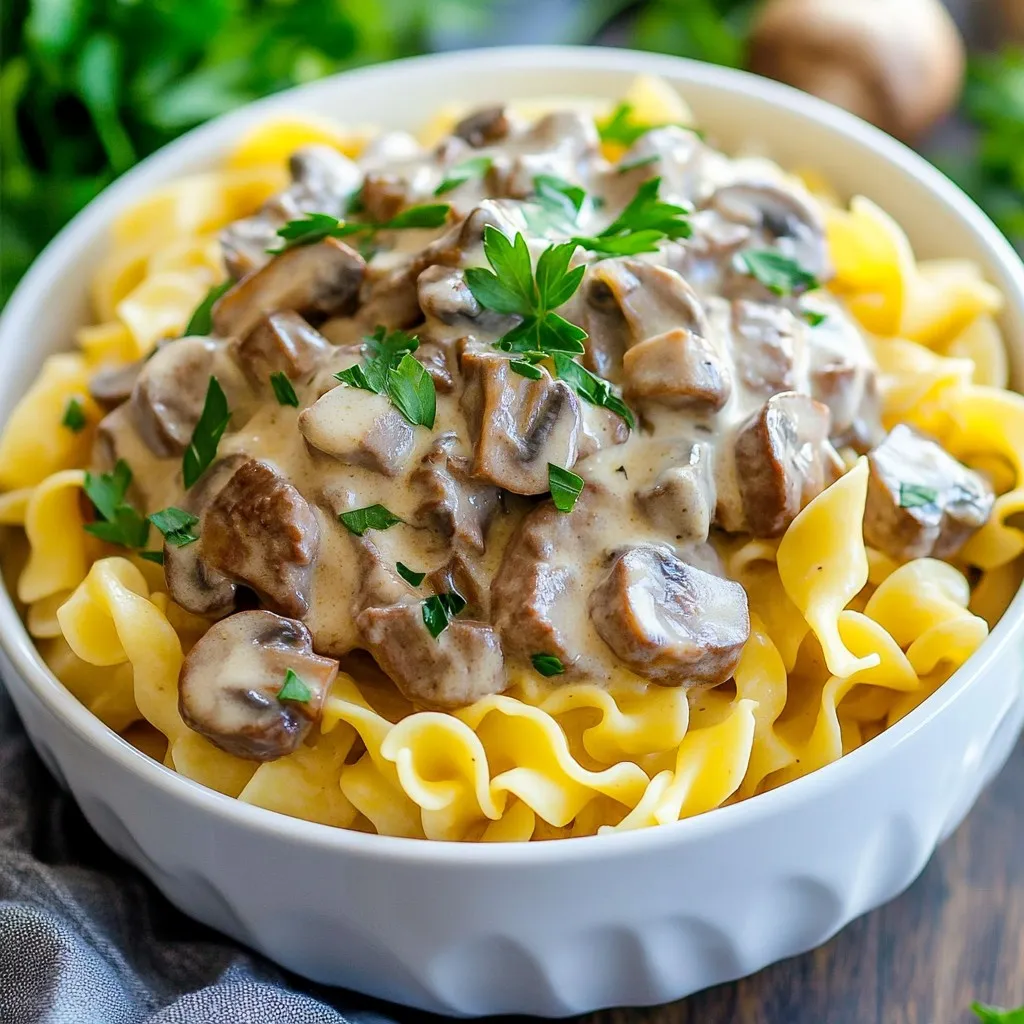 One-Pot Creamy Beef Stroganoff Simple and Tasty Meal
