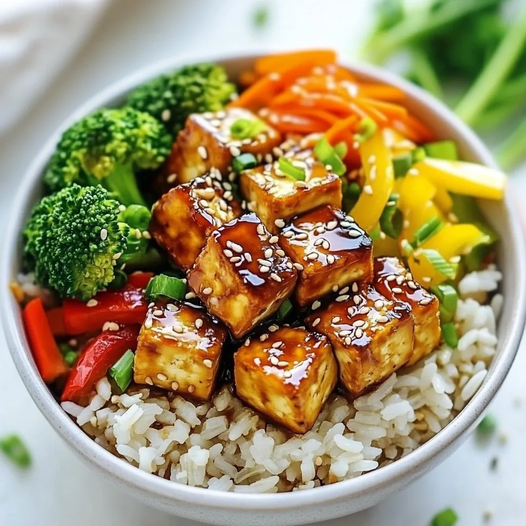 Teriyaki Tofu Rice Bowls Simple and Flavorful Dish