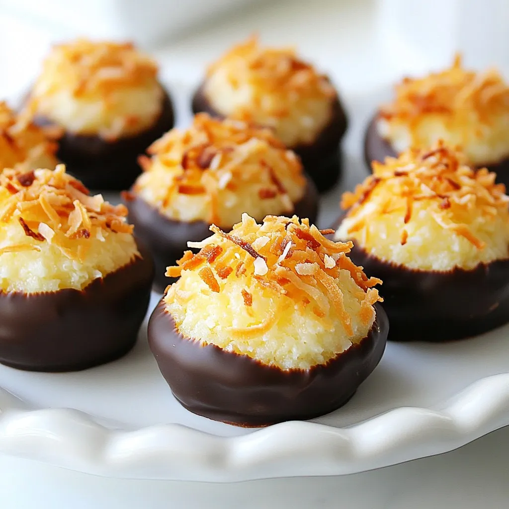 Chocolate Dipped Coconut Macaroons Easy and Delicious