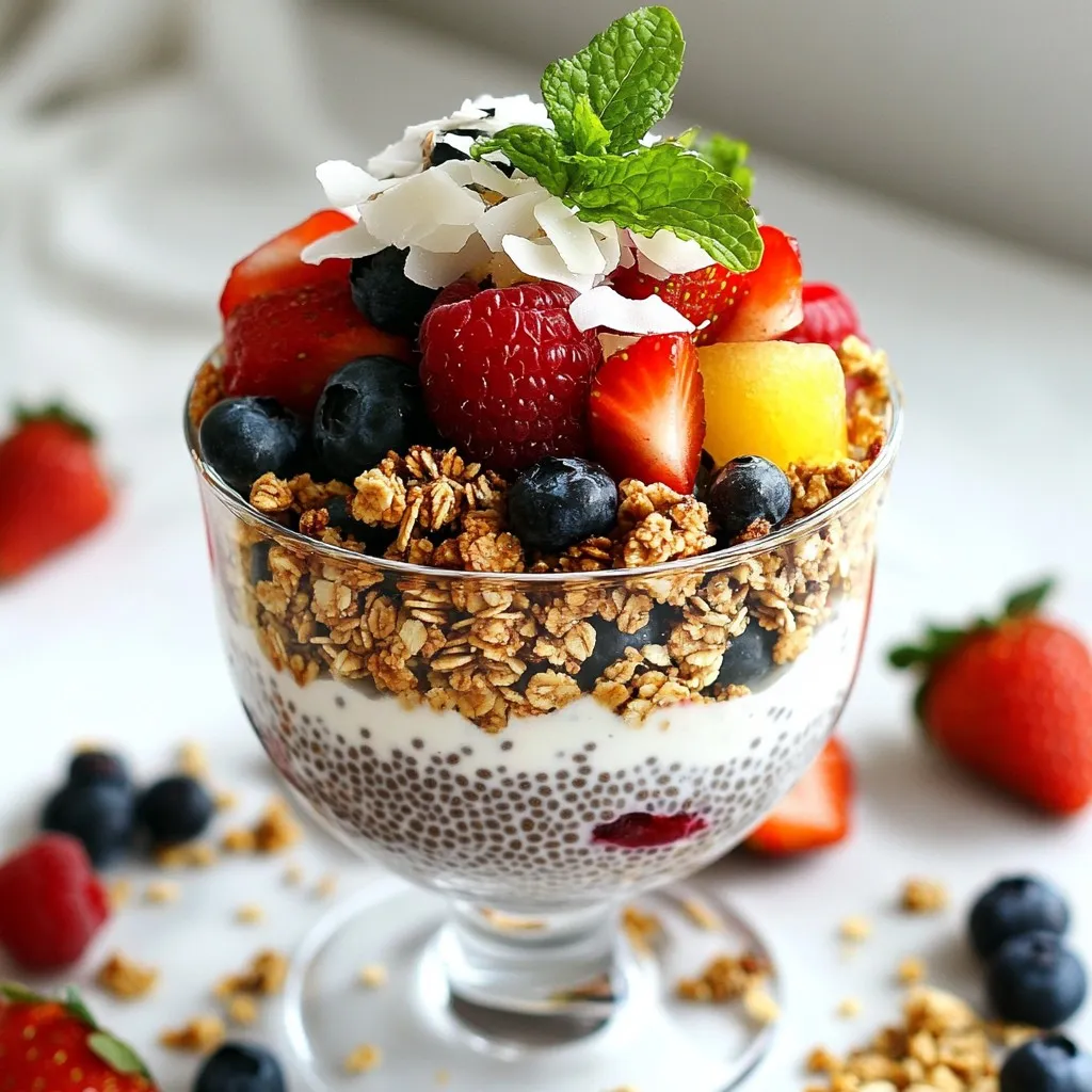 Berry Coconut Chia Parfait Simple and Flavorful Delight