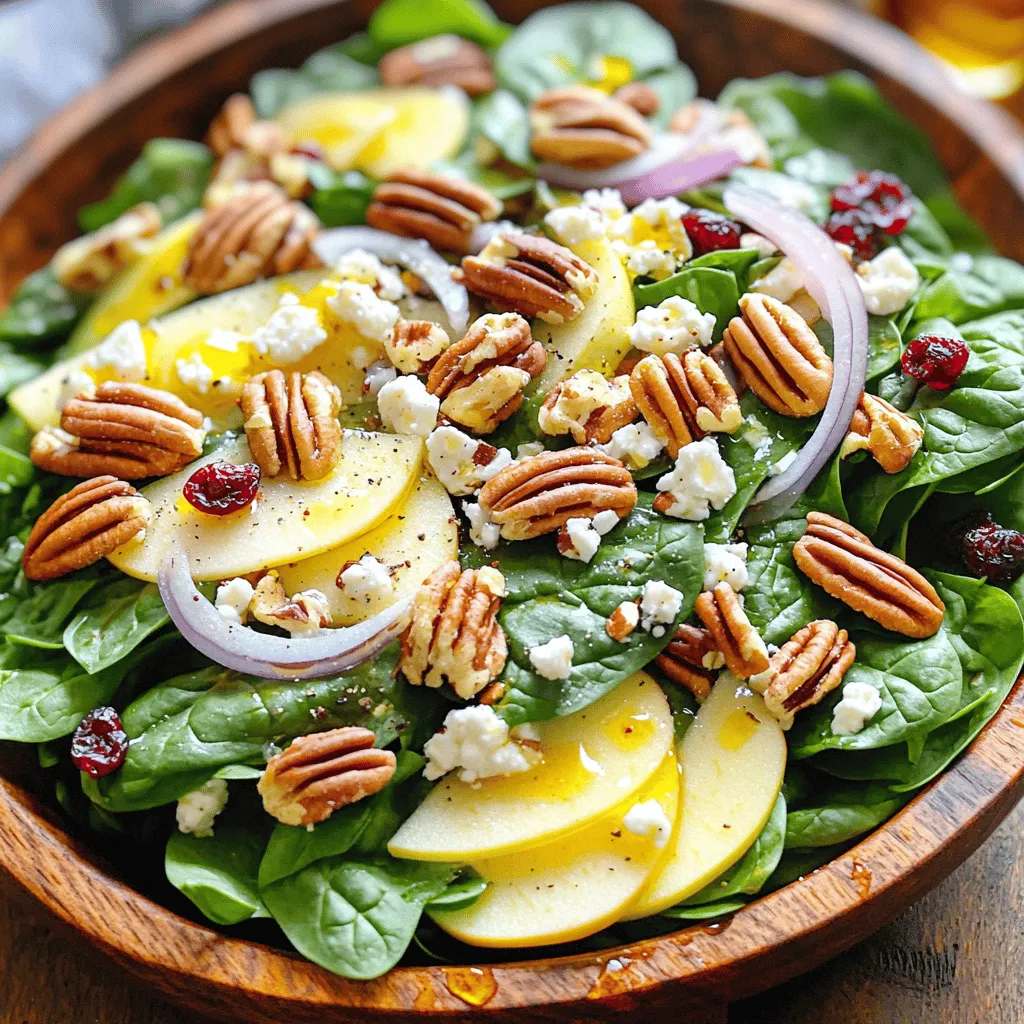 Spinach Apple Pecan Salad Fresh and Flavorful Meal