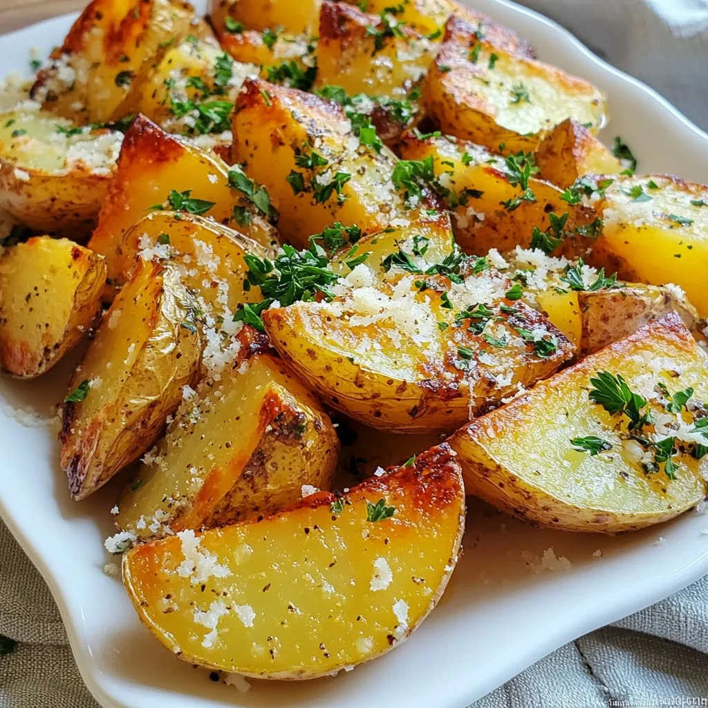 Garlic Parmesan Potato Wedges Crispy and Flavorful Snack