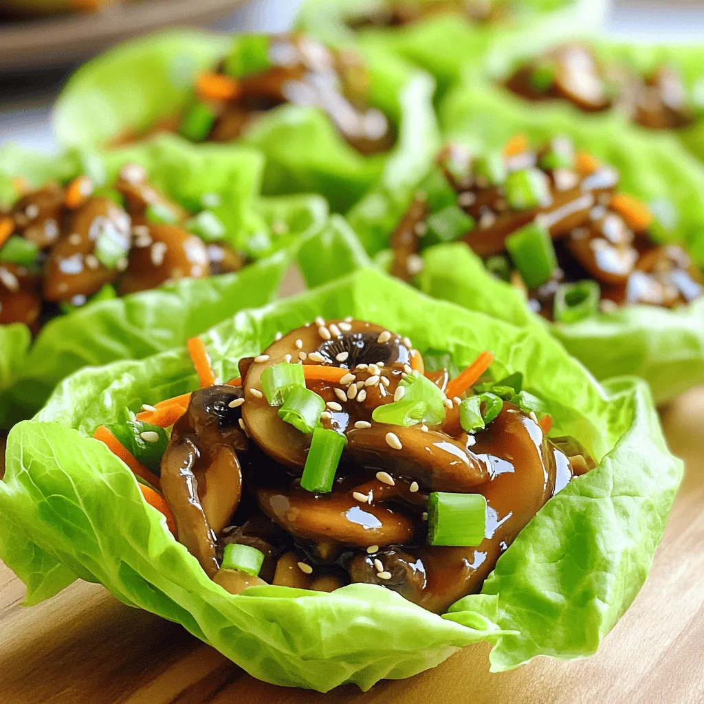 Teriyaki Mushroom Lettuce Cups Flavorful and Light Meal