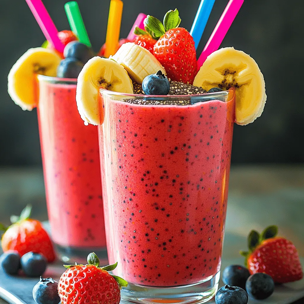 Tropical Berry Chia Smoothie Energizing Health Boost