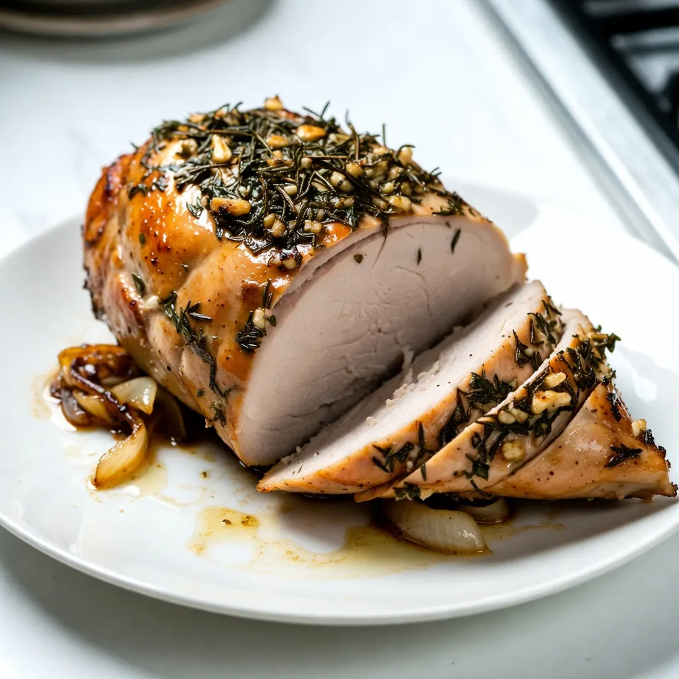 Garlic Herb Roasted Turkey Breast Juicy and Flavorful