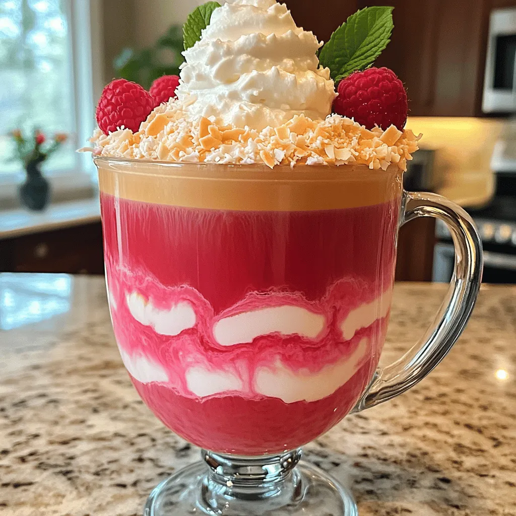 Raspberry Coconut Latte Creamy and Flavorful Delight