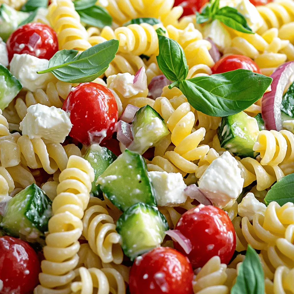 Creamy Feta Pasta Salad Simple and Flavorful Dish