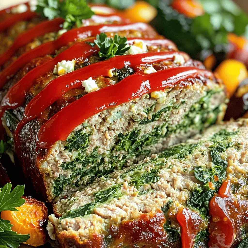 Spinach Feta Turkey Meatloaf Tasty Family Dinner
