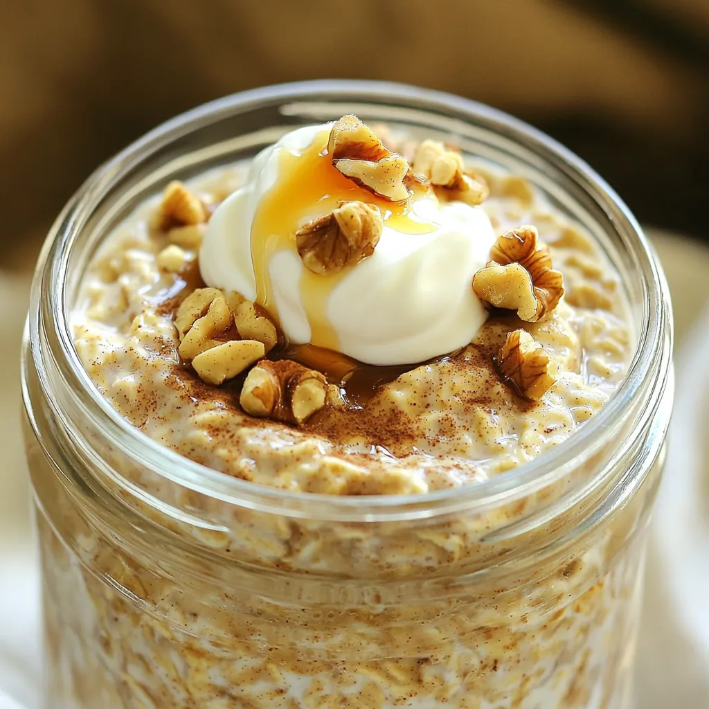 High-Protein Cinnamon Roll Overnight Oats Delight