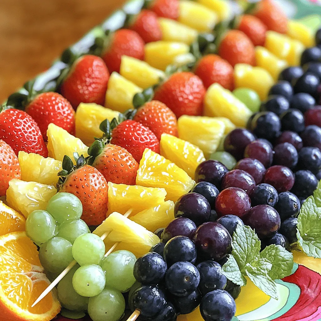 Rainbow Fruit Skewers Tasty and Fun Summer Treat
