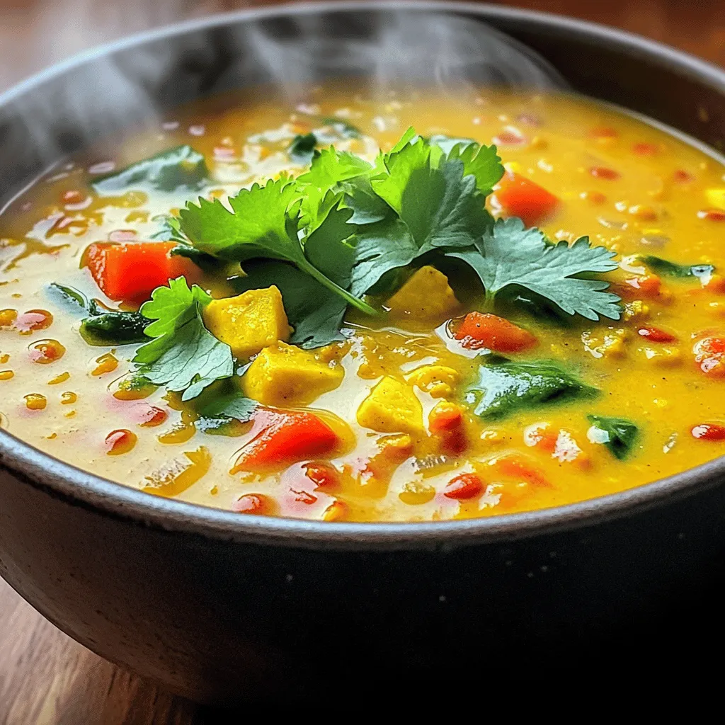 Coconut Curry Lentil Soup Flavorful and Nourishing Dish