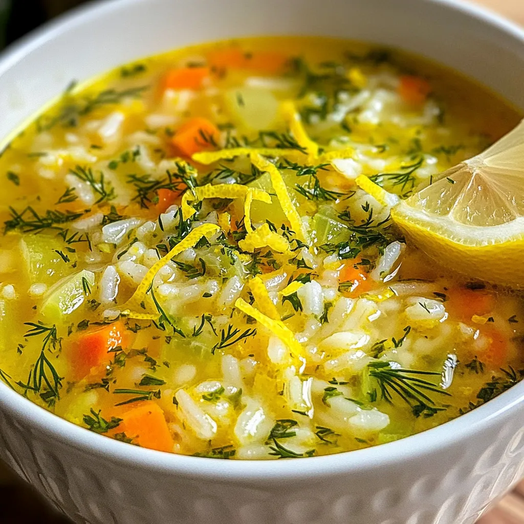 Greek Lemon Rice Soup Hearty and Flavorful Recipe