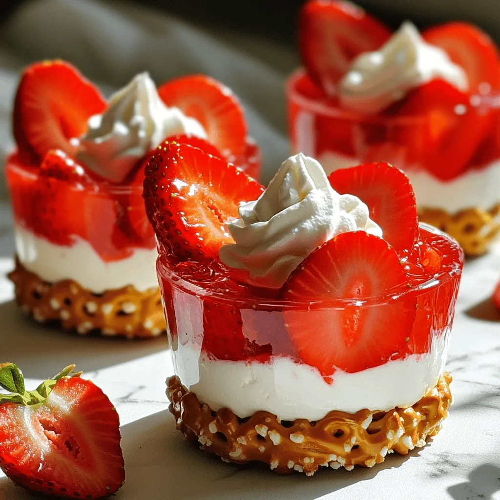 Strawberry Pretzel Salad Cups Delightful and Simple Treat
