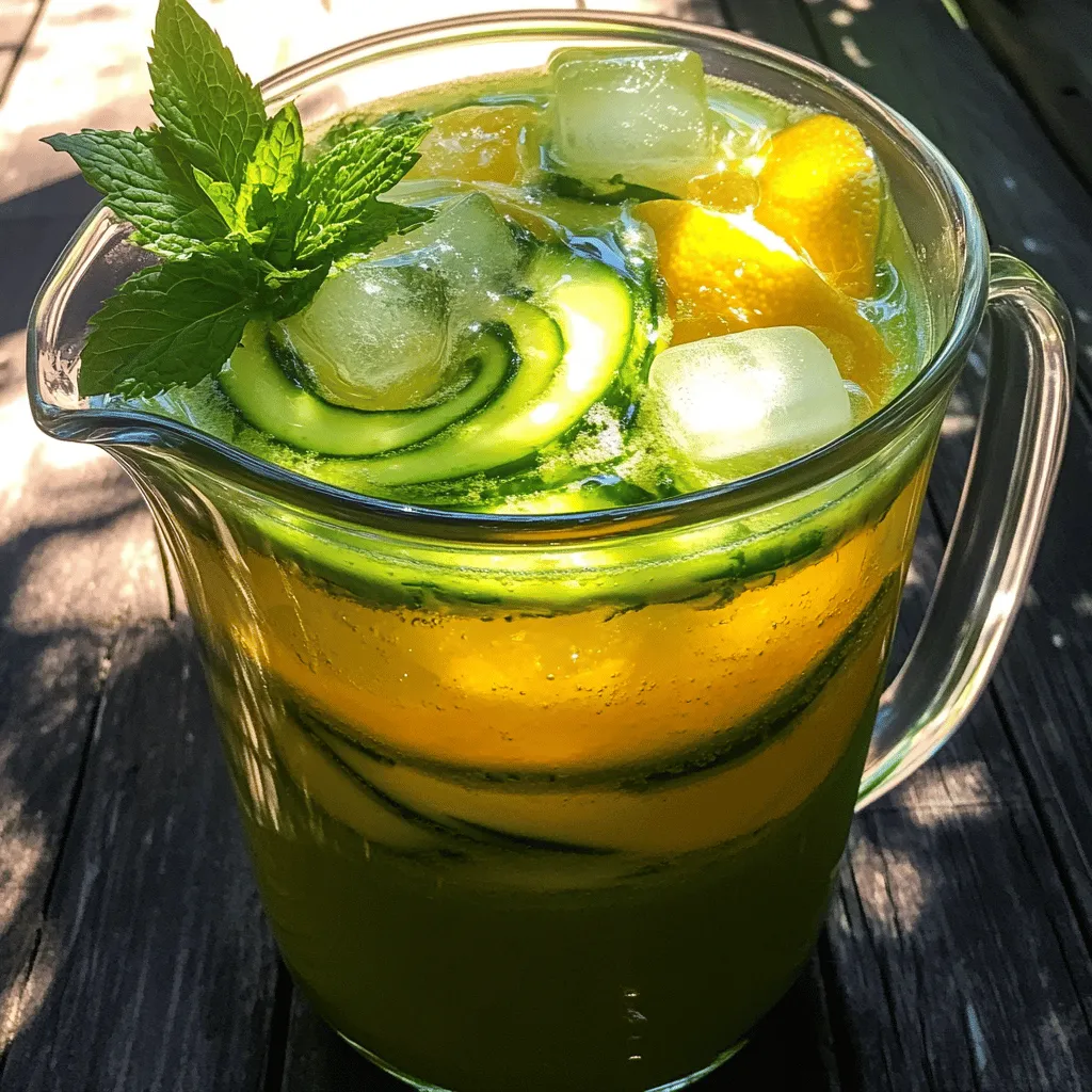 Cucumber Ginger Lemonade Refreshing Summer Drink Recipe