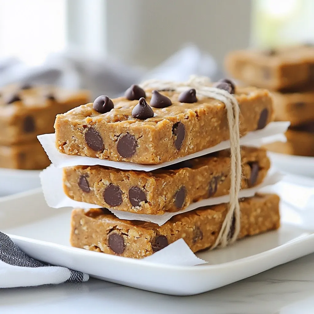 Peanut Butter Chocolate Chip Energy Bars Simple Recipe