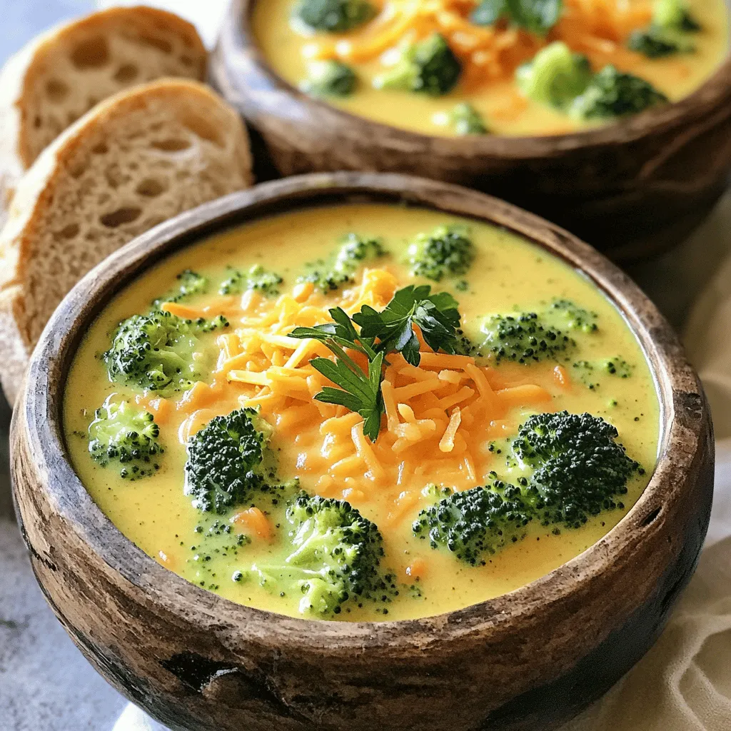 Creamy Broccoli Cheddar Soup Rich and Comforting Delight