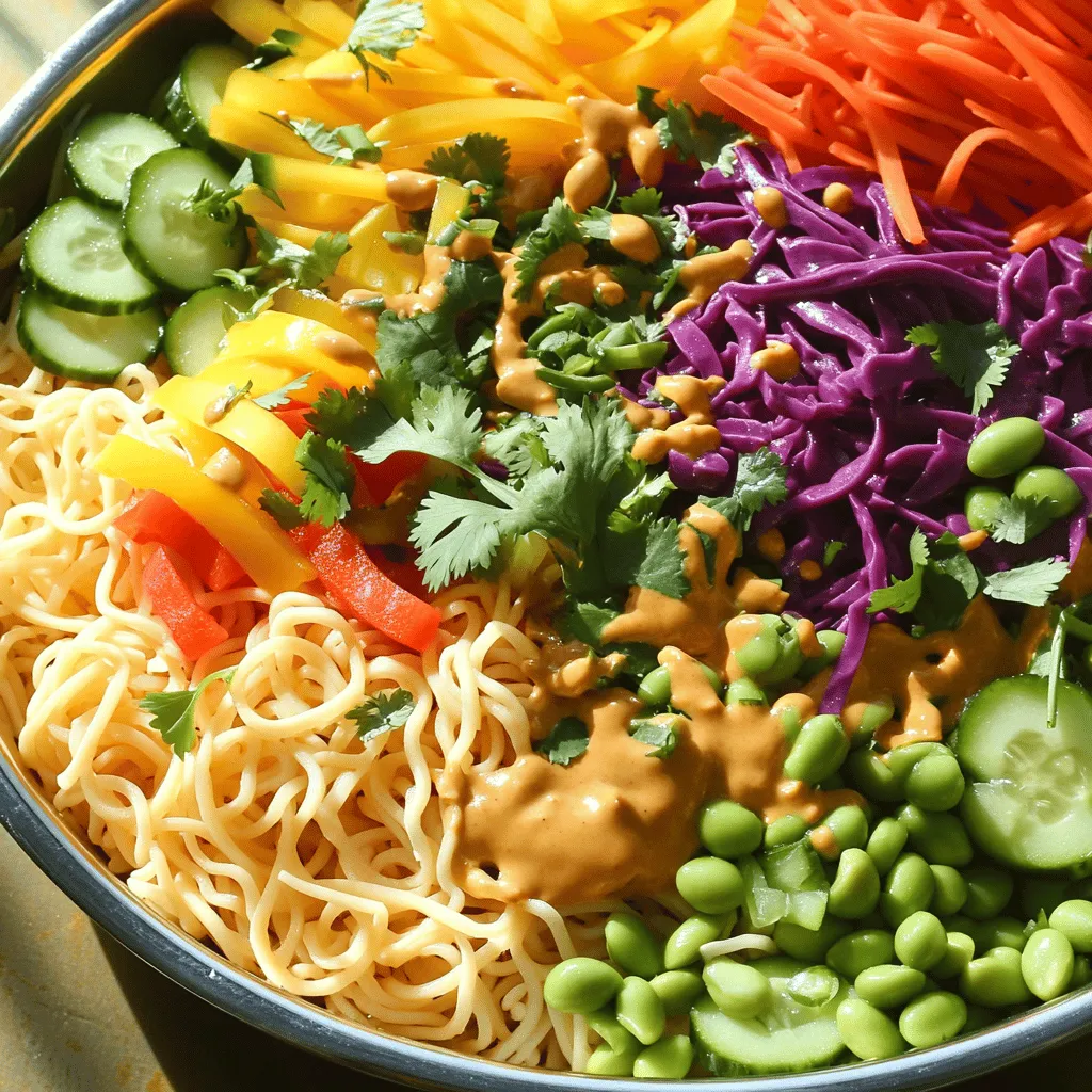 Rainbow Thai Peanut Noodle Salad Fresh and Flavorful Dish