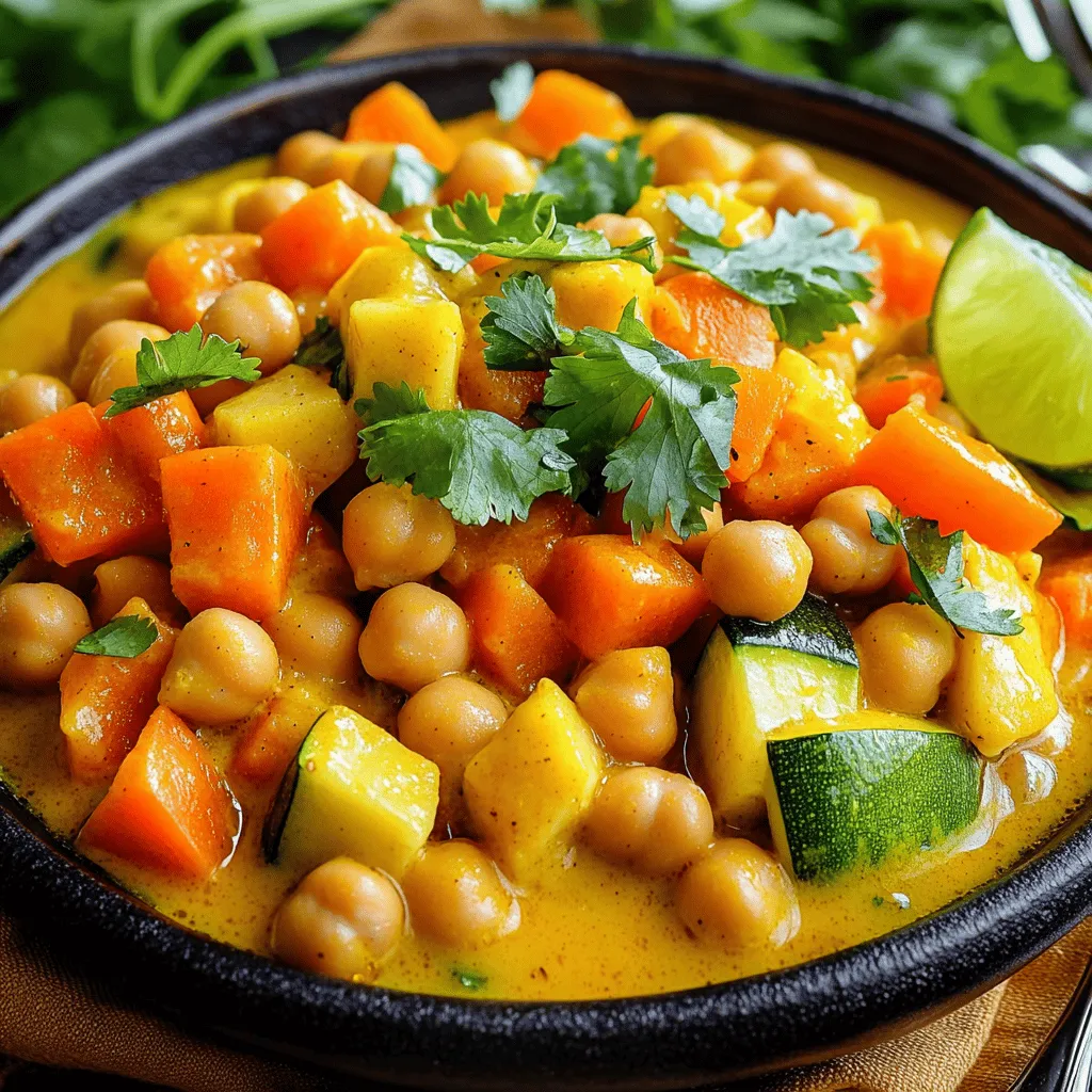 Vegetable Curry with Chickpeas Tasty and Simple Dish
