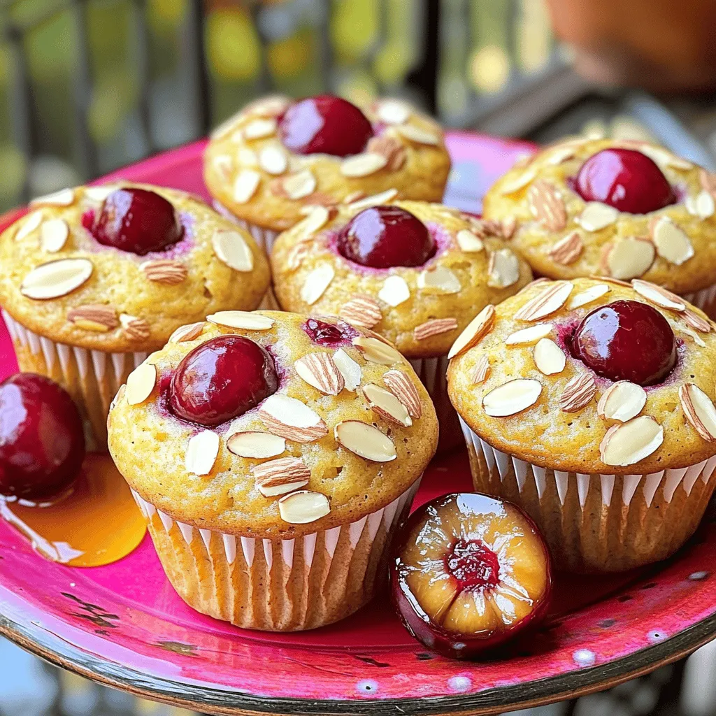 Cherry Almond Protein Muffins Flavorful and Nutritious