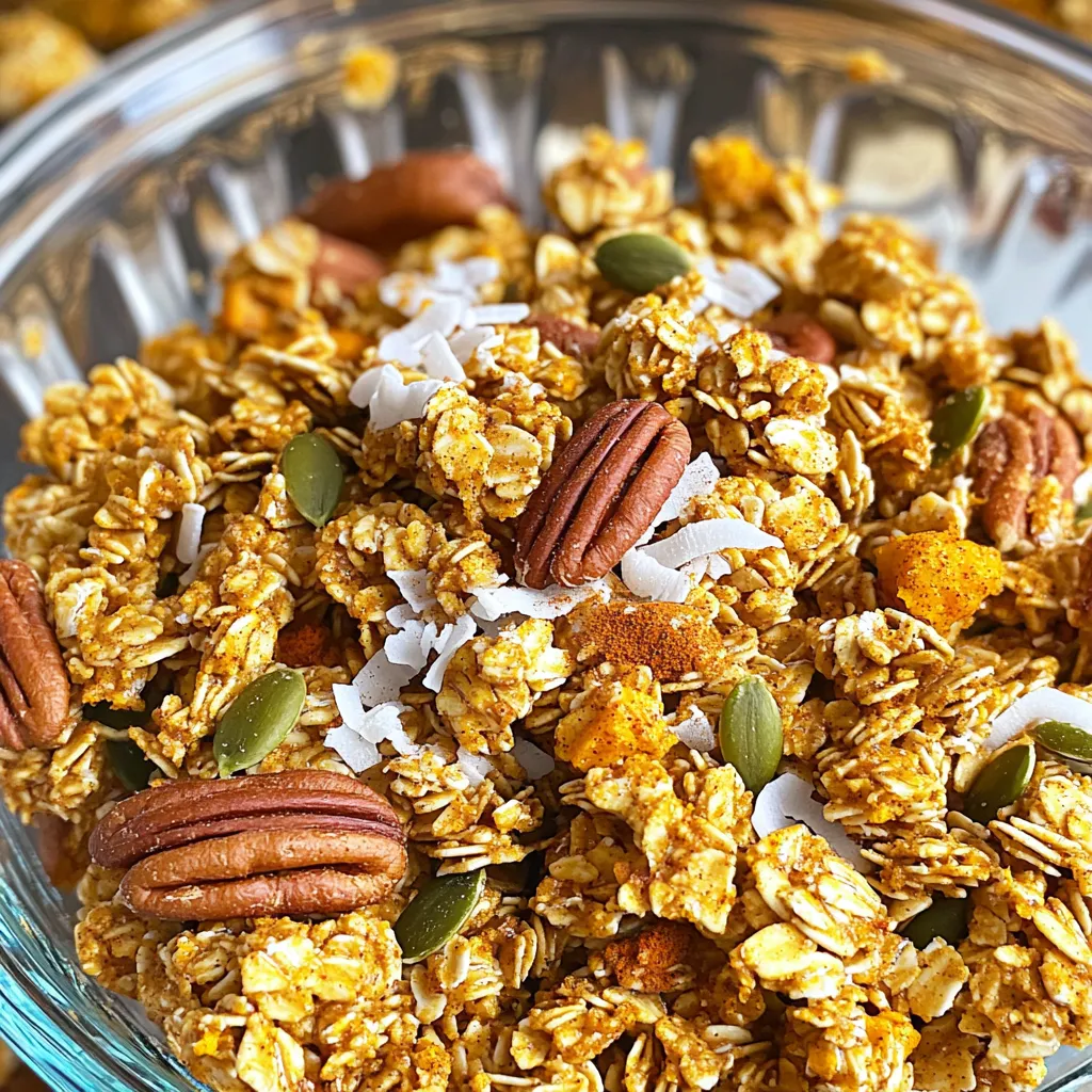 Pumpkin Spice Granola with Pecans Tasty and Crunchy