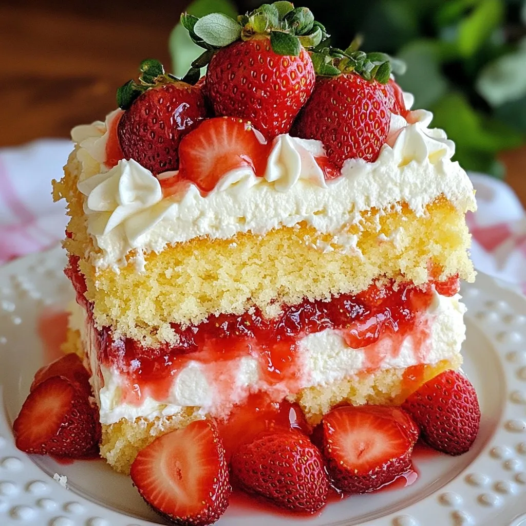 Strawberries &#038; Cream Milk Cake Delightful Layered Treat