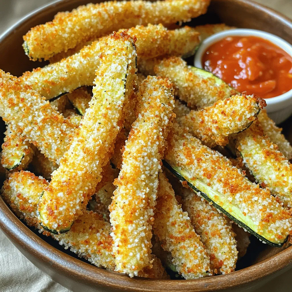 Air Fryer Parmesan Zucchini Fries Crispy and Tasty