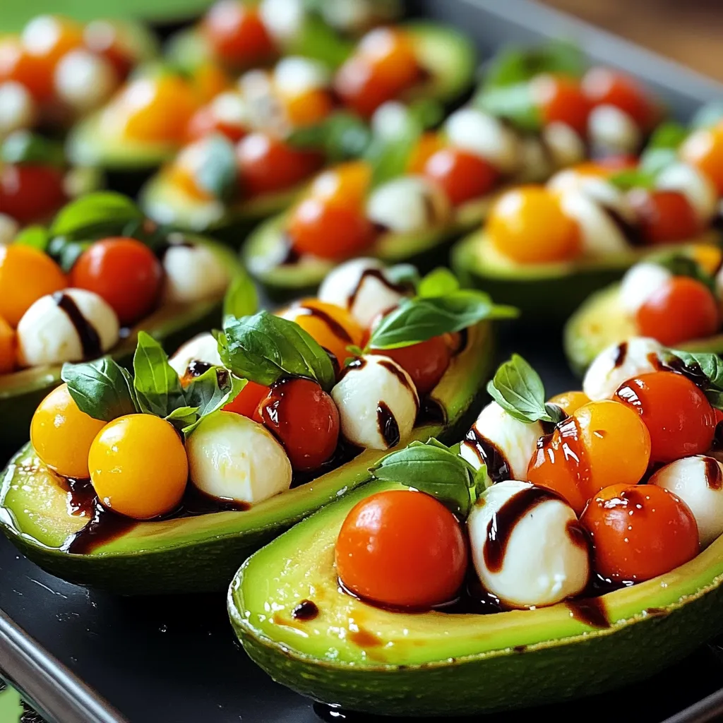 Caprese Stuffed Avocados Fresh and Flavorful Meal
