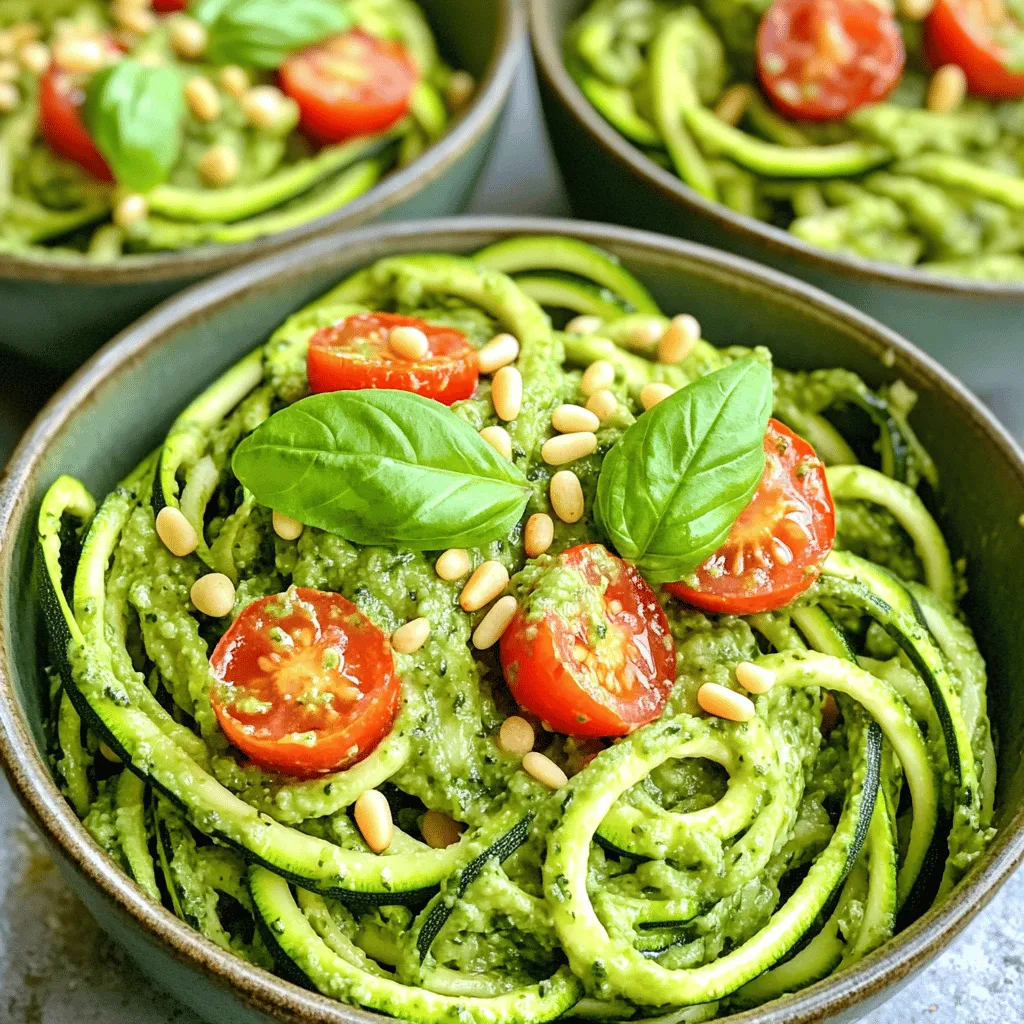 58. Zucchini Noodles with Pesto Quick and Tasty Meal