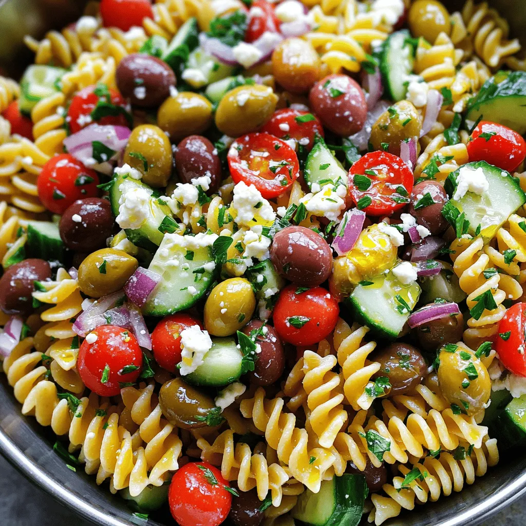 Easy Greek Pasta Salad Fresh and Flavorful Dish