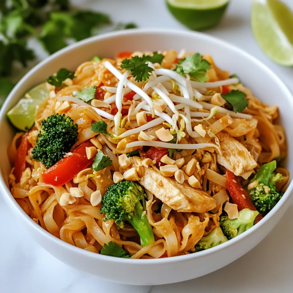 Healthy Chicken Pad Thai Flavorful and Nutritious Meal