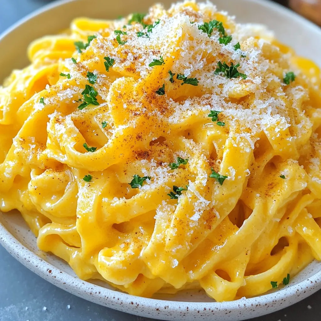 Creamy Pumpkin Alfredo Pasta Delightfully Simple Dish