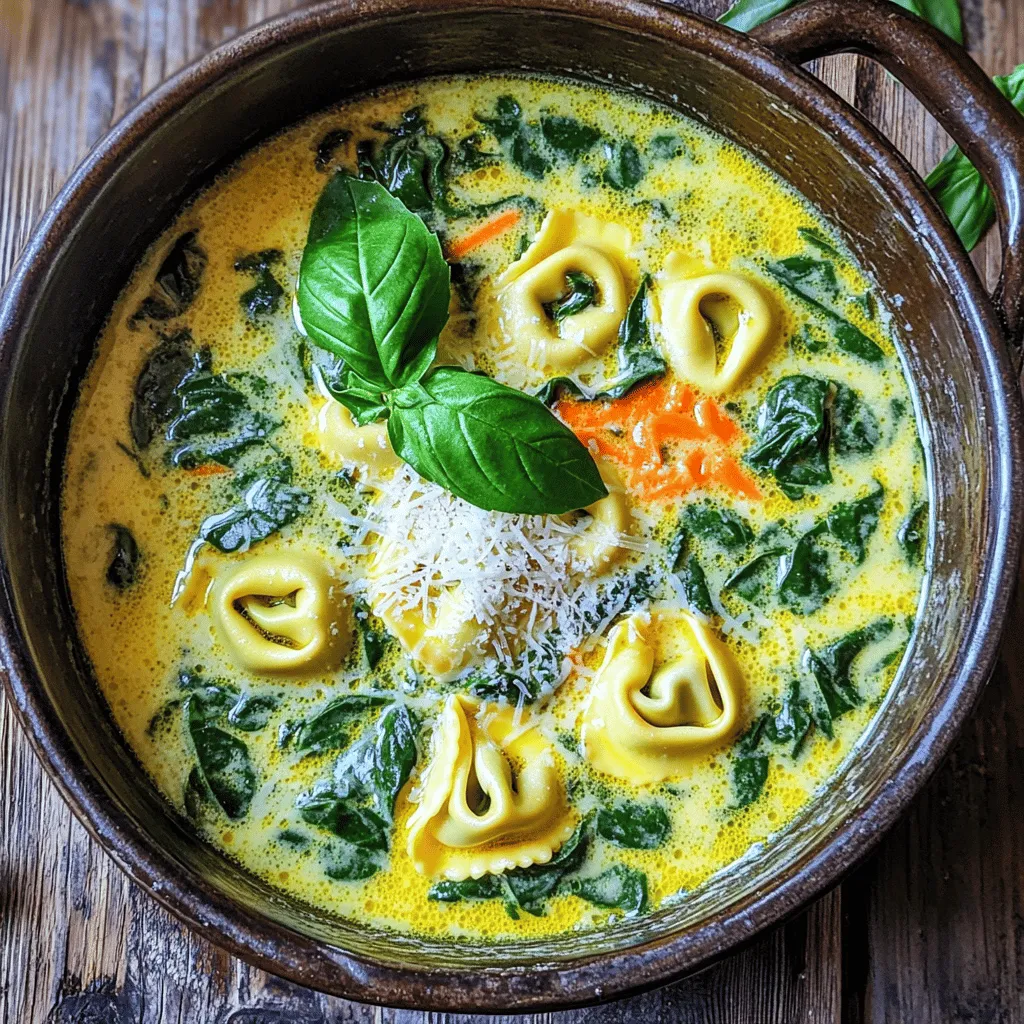 Creamy Spinach Tortellini Soup Delightful and Easy