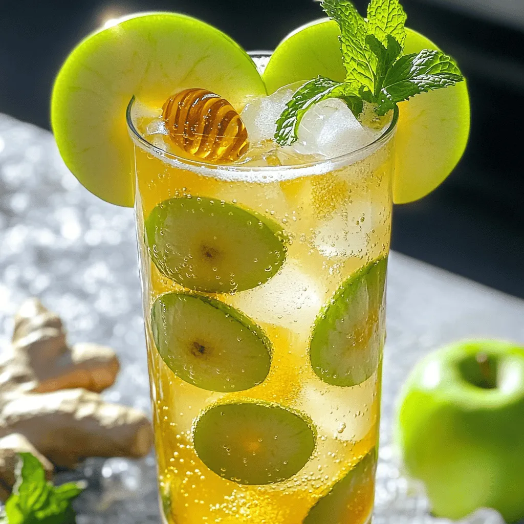 Apple Ginger Sparkler Refreshing and Simple Drink