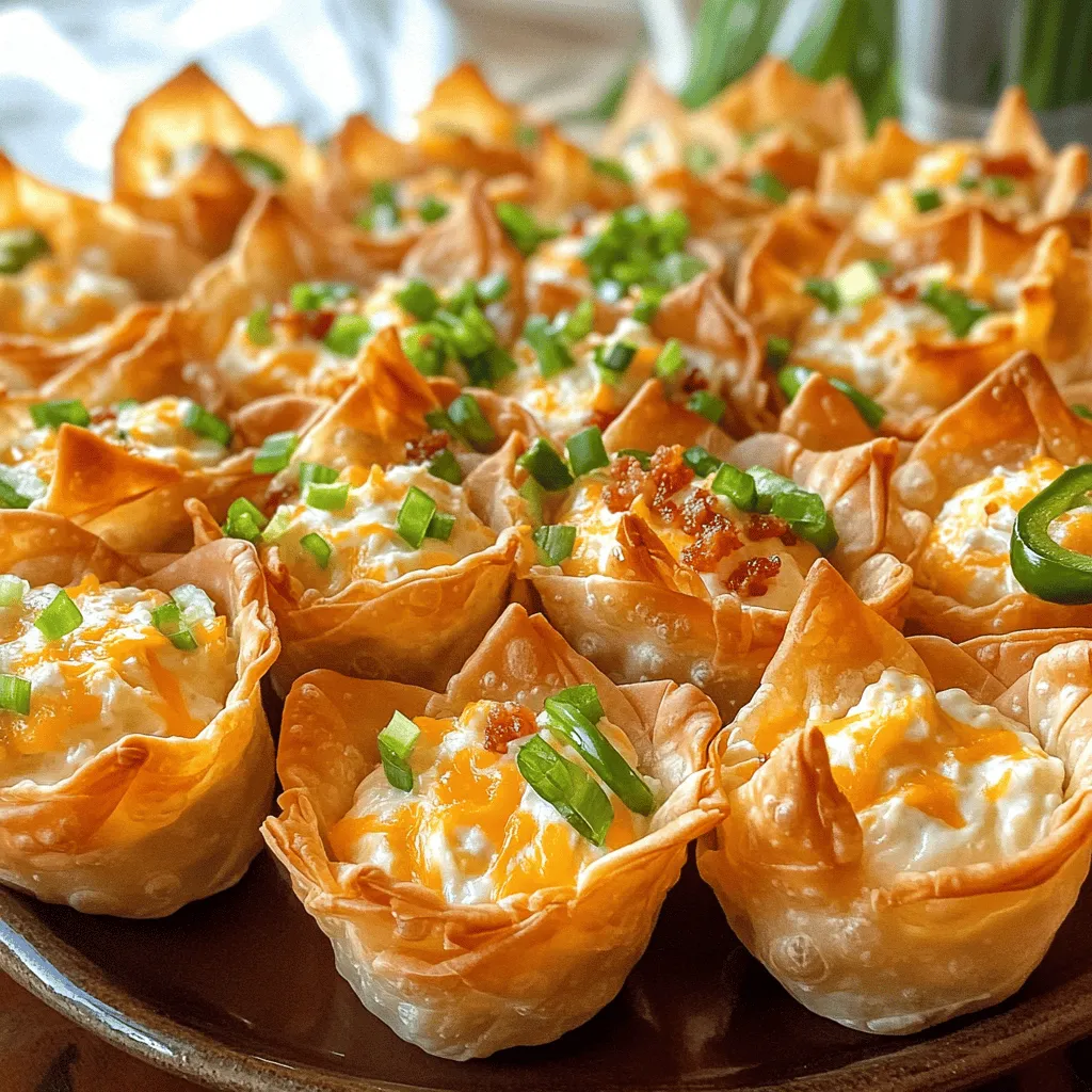 Jalapeno Popper Wonton Cups Tasty Party Snack Idea