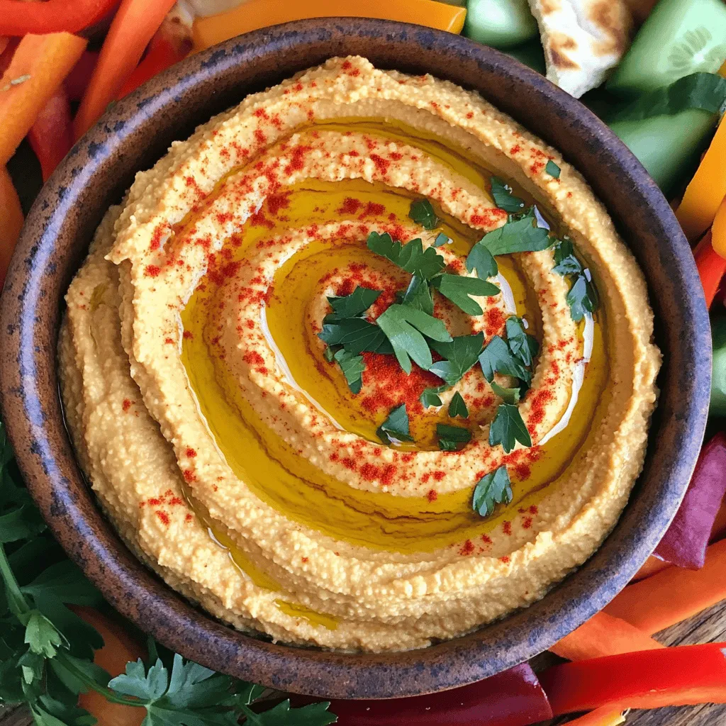 Roasted Red Pepper Hummus Flavorful and Simple Dip