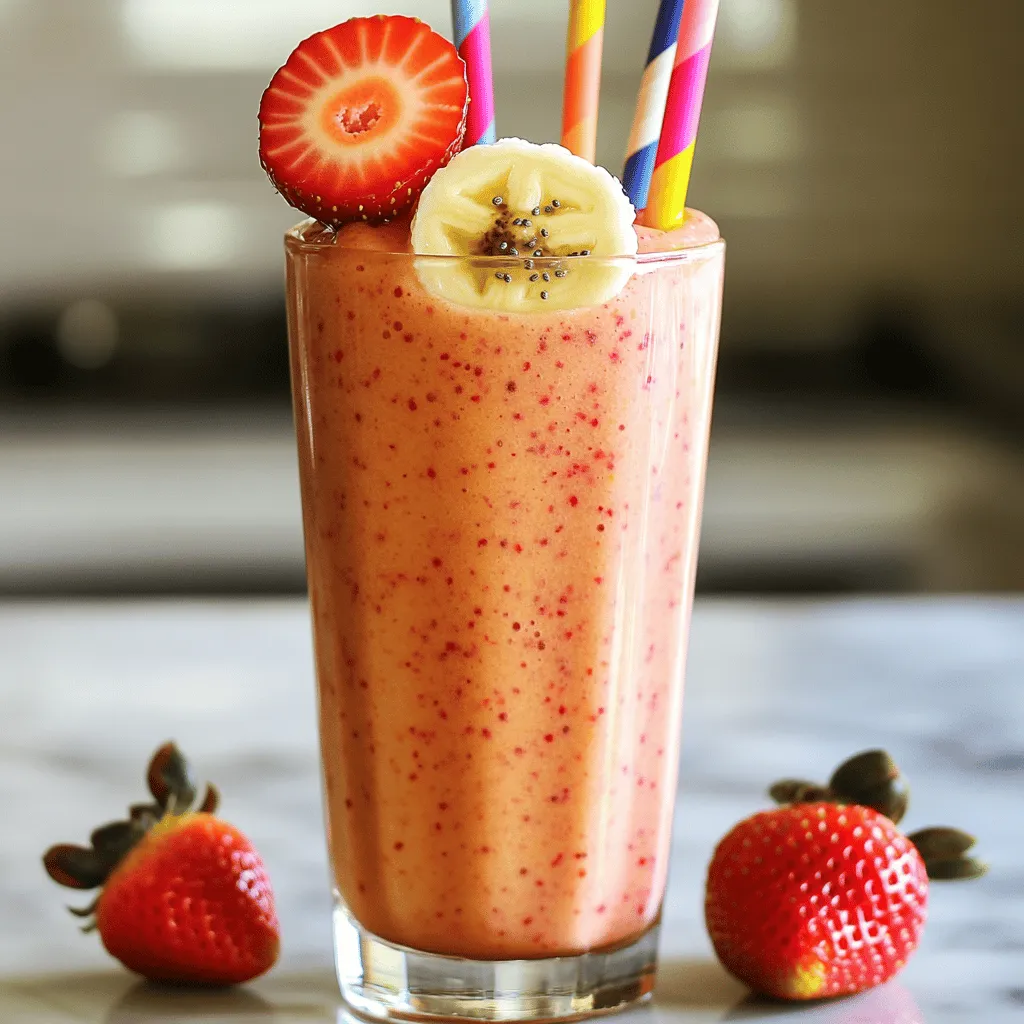 Strawberry Banana Smoothie Healthy and Refreshing Drink