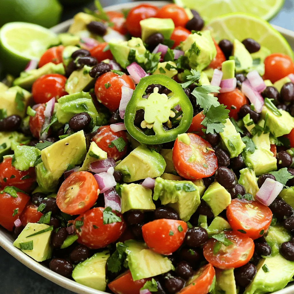 Flavorful Avocado Black Bean Salad Quick and Easy Recipe