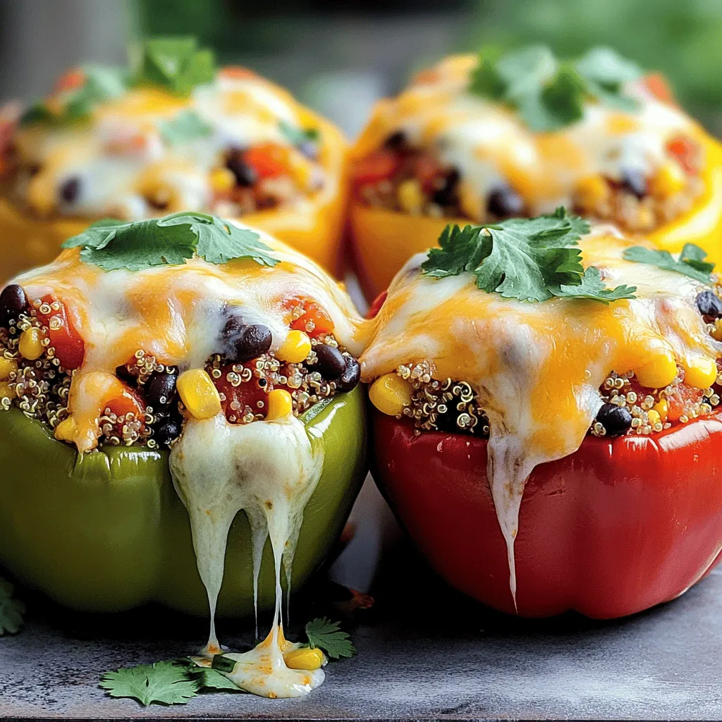 31. Stuffed Bell Peppers with Quinoa Flavorful Twist