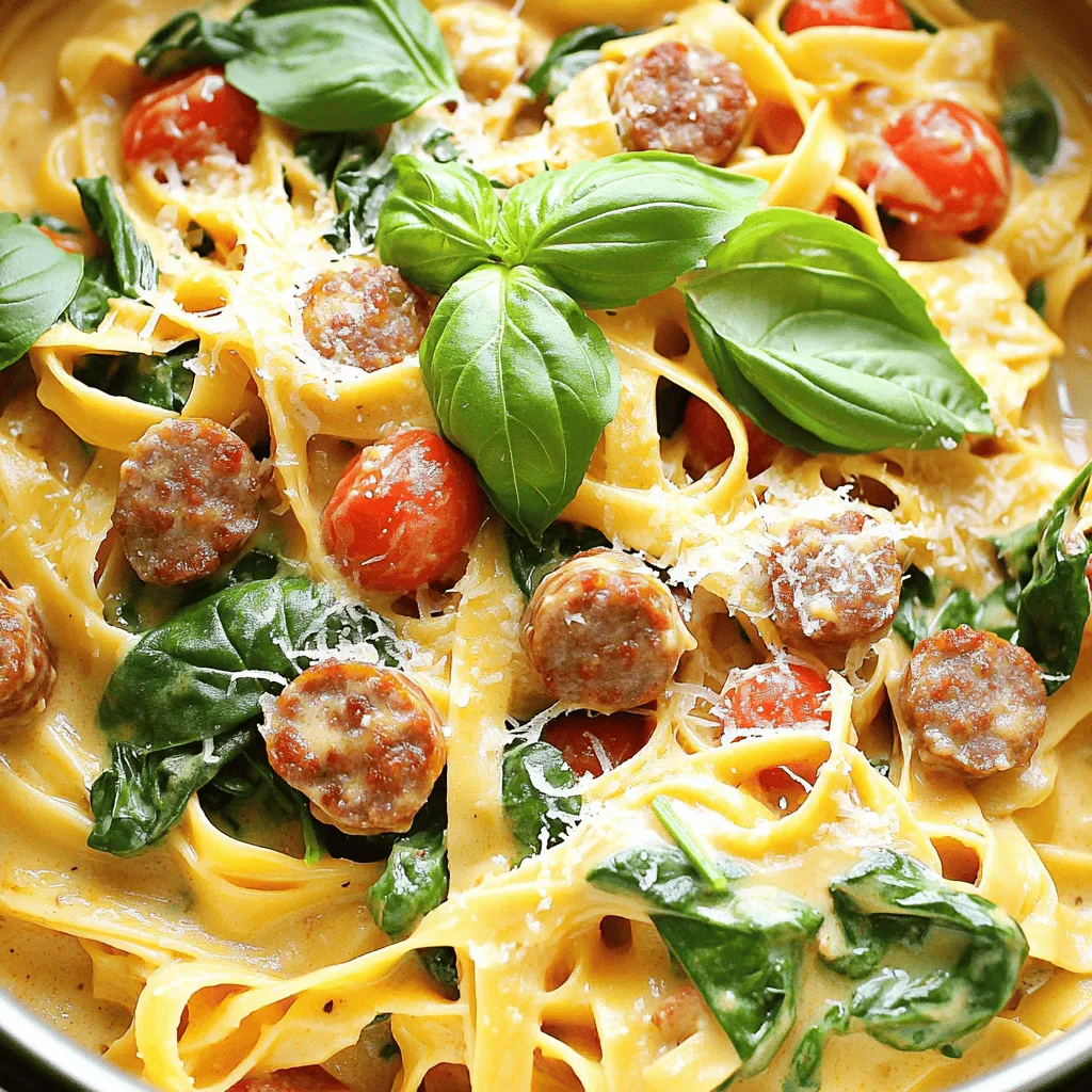 One-Pot Tuscan Sausage Pasta Easy and Flavorful Meal