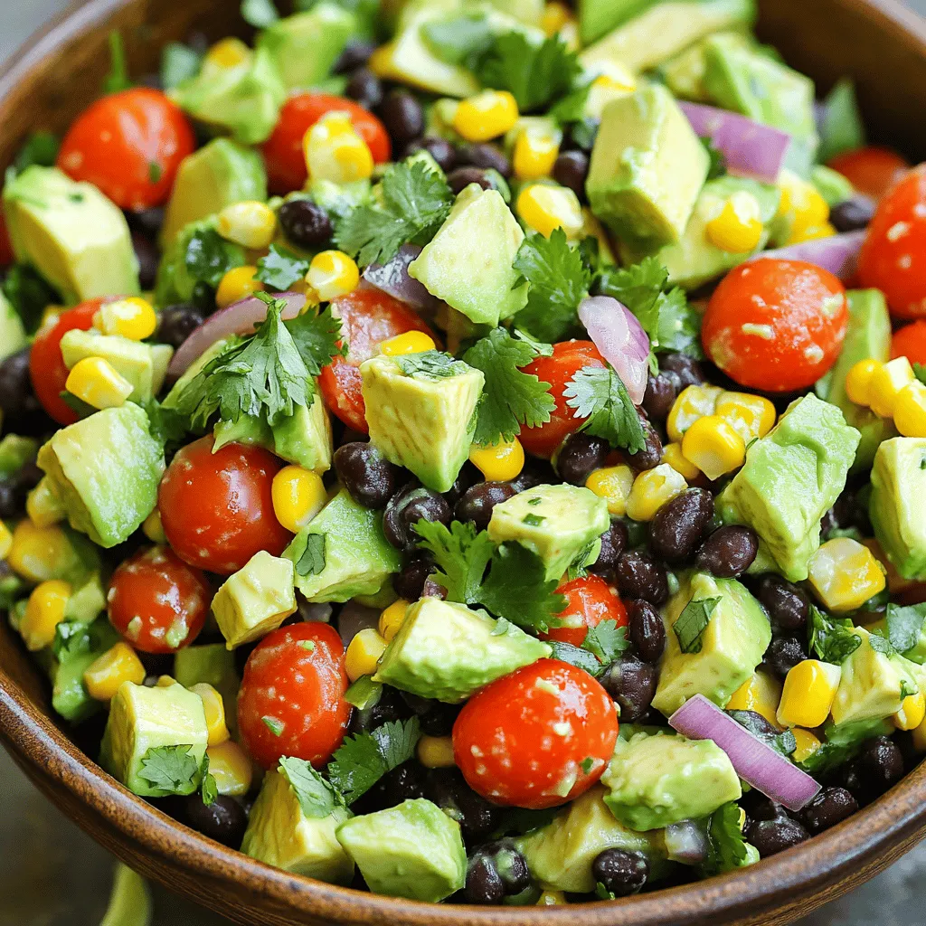 Delicious Avocado and Black Bean Salad Refreshing Meal