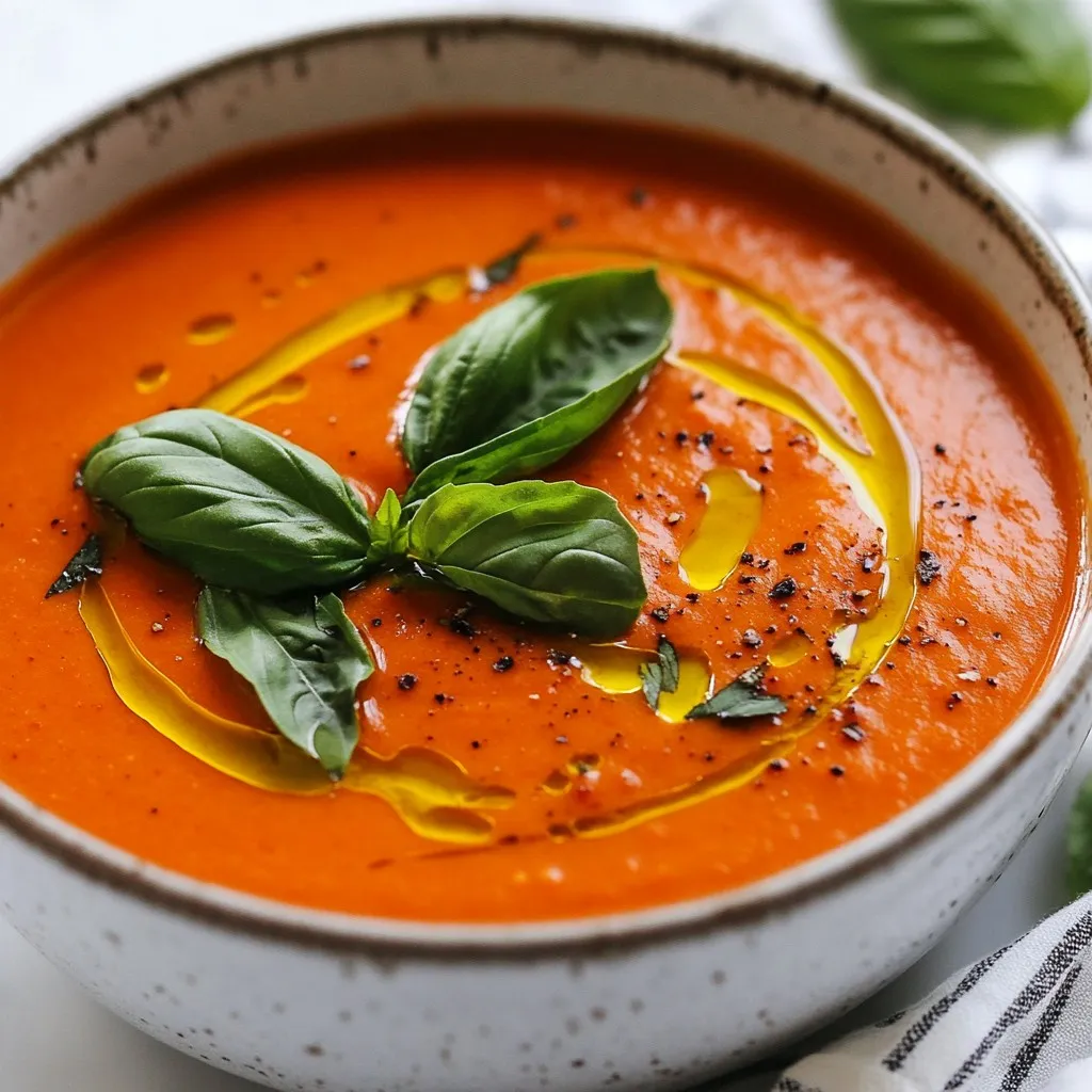 Creamy Roasted Red Pepper Soup Simple and Savory Delight