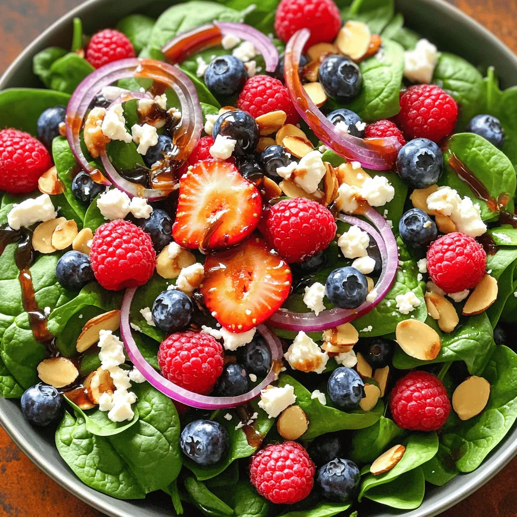 Summer Berry Spinach Salad Fresh and Tasty Delight