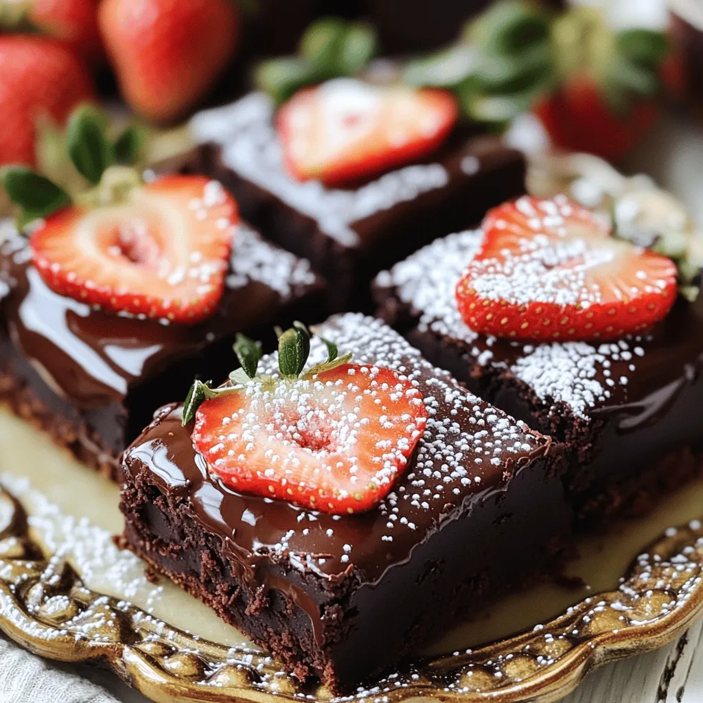 Chocolate Covered Strawberry Brownies Savory Delight