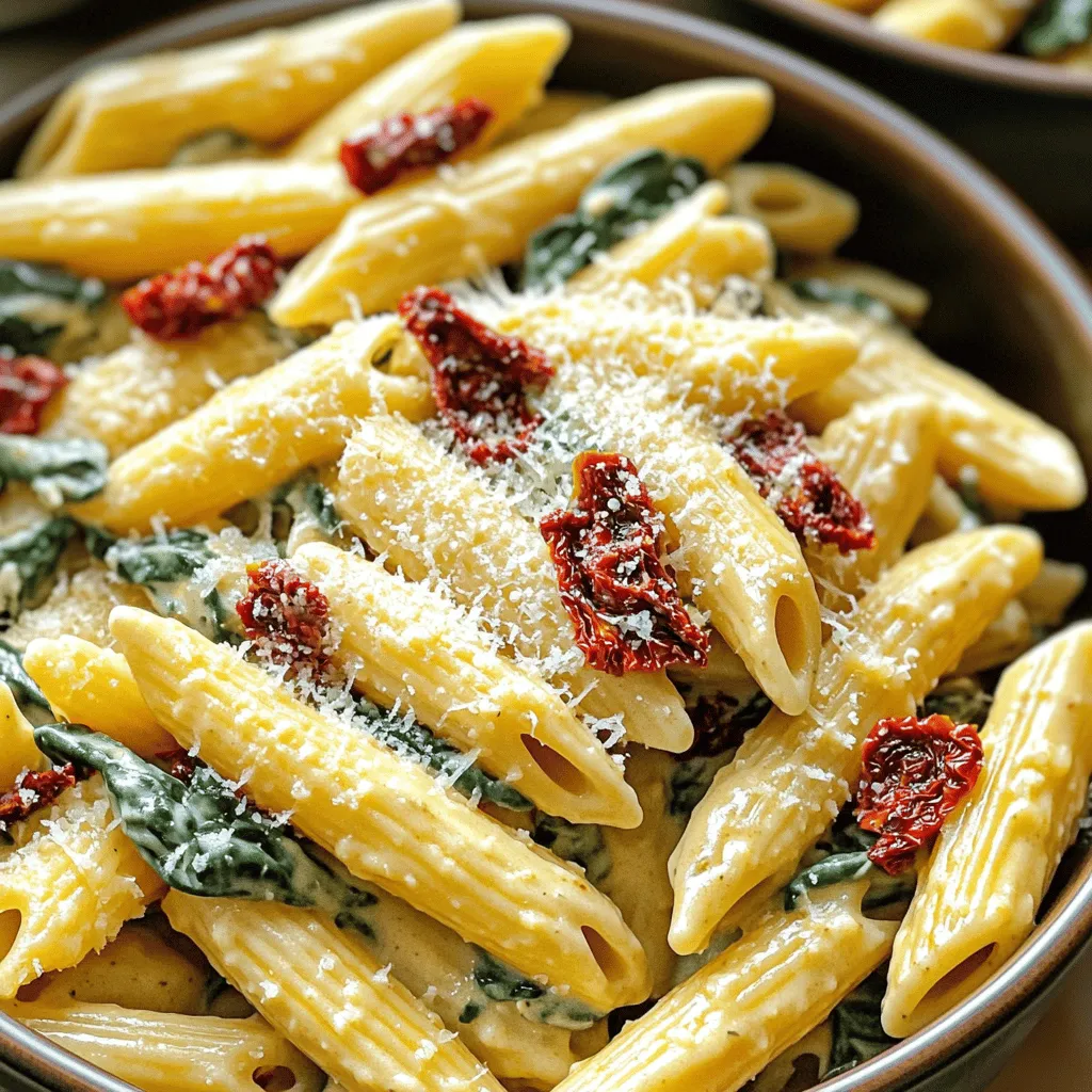 Creamy Sun-Dried Tomato Spinach Pasta One Pot Delight