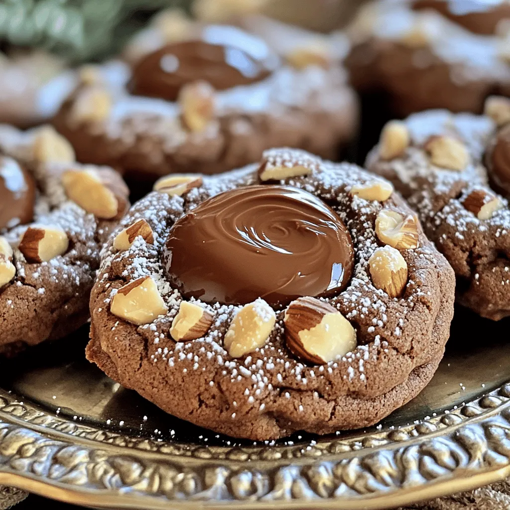 Chocolate Hazelnut Thumbprint Cookies Delightful Treat